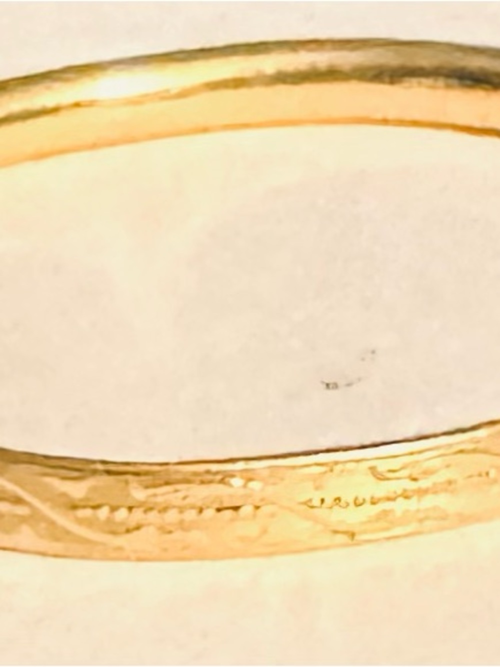 Vintage 12K Gold Filled GF Baby Bangle Hinged Bracelet Ornate - Picture 3 of 6